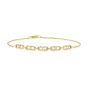 James Free 14K Yellow Gold Nautical Link Diamond Bracelet 