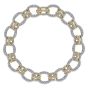 Gabriel & Co. 14K Yellow and White Gold Bracelet with Alternating Links and Pavé Diamonds TB4157M45JJ
