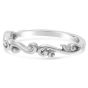 side videw White gold vintage wedding band