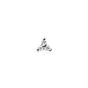Maria Tash 18K White Gold Diamond Trinity Threaded Ear Stud 6.5MM