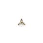 Maria Tash 18K Yellow Gold Diamond Trinity Threaded Ear Stud 6.5MM