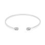 GG Cuff Bracelet with Diamond G's in 18kt White Gold