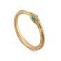 Gucci Ouroboros Snake Ring in 18K Yellow Gold and Turquoise