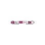 Gucci 18K White Gold Link to Love Rubellite 3MM Ring 