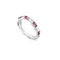 Gucci 18K White Gold Link to Love Rubellite 3MM Ring 