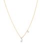 James Free 14K Yellow Gold "J" Initial Diamond Pendant Necklace 