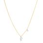 James Free 14K Yellow Gold "C" Initial Diamond Pendant Necklace 
