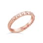 James Free Jewelers 14K Rose Gold Fluted 7 Diamond Ring