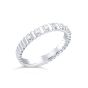 James Free Jewelers 14K White Gold Fluted 7 Diamond Ring