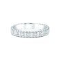 James Free Jewelers 14K White Gold Fluted 7 Diamond Ring