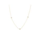 Roberto Coin Diamonds By The Inch Yellow Gold 3 Station Necklace