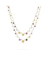 Marco Bicego Paradise 18K Yellow Gold Mixed Stone Double Strand Necklace