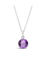 James Free Jewelers 14K White Gold Purple Amethyst Pendant