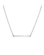James Free Small Sterling Silver Bar Necklace