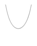 James Free 14K White Gold 1.4mm Snake Chain Necklace 18" Long