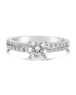 Sereena White Gold Two-Row Diamond Engagement Ring