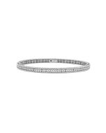 Roberto Coin Symphony Princess Diamond Braided Bangle in 18K White Gold