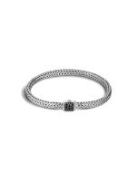 John Hardy Classic Chain Silver Icon Bracelet With Black Sapphires