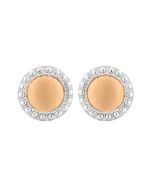 Charles Krypell Silver Round Fire Fly Stud Earrings 1-6970-FFSP