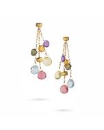 Marco Bicego 18K Yellow Gold Multi Gemstone Three Strand Short Earrings