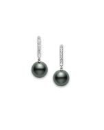 Mikimoto Black South Sea Pearl Lever Back Earrings PEA1008BDW