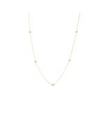 Roberto Coin Diamonds By The Inch Yellow Gold 5 Station Necklace