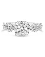 Cushion Diamond Halo Engagement Setting