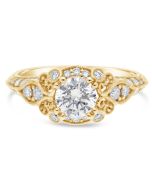 Vintage Diamond Halo Engagement Ring