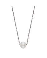 James Free Single White Freshwater Pearl Floating Pendant