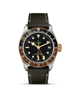 TUDOR Black Bay GMT S&G 41 mm steel case, Brown leather strap M79833MN-0003