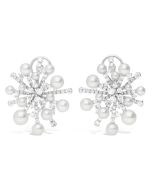 Mikimoto Akoya Pearl and Diamond Earring A+