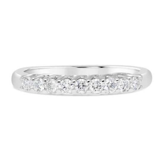 James Free 14K White Gold 1/3 Carat Diamond Prong Set Band