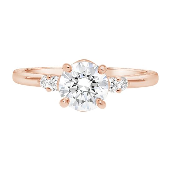 Jack Kelege Two-Tone Diamond Accent Solitaire Engagement Ring 