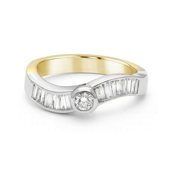 Propose Tonight Channel Set Baguettes Contour Engagement Ring