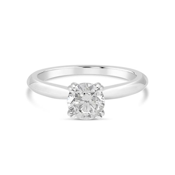 Propose Tonight 18k White Gold Round Brilliant Solitaire Engagement Ring 1RZ1232HHRWG