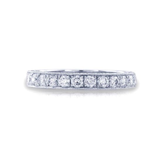 JB Star Platinum 3 Row Diamond Wedding Band 0633-013
