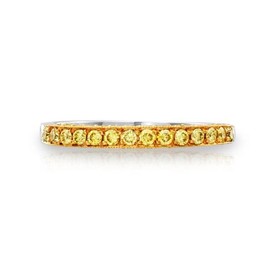 JB Star Fancy Yellow Diamond 3 Row Wedding Band 0644-235