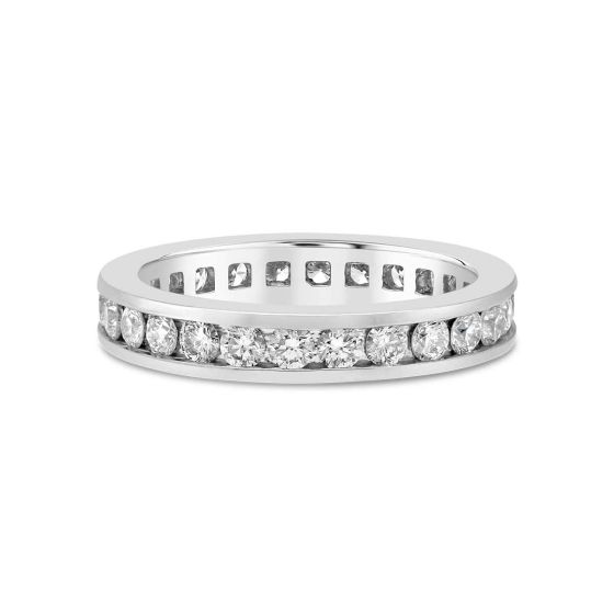 Ritani Platinum Channel Set Eternity Wedding Band