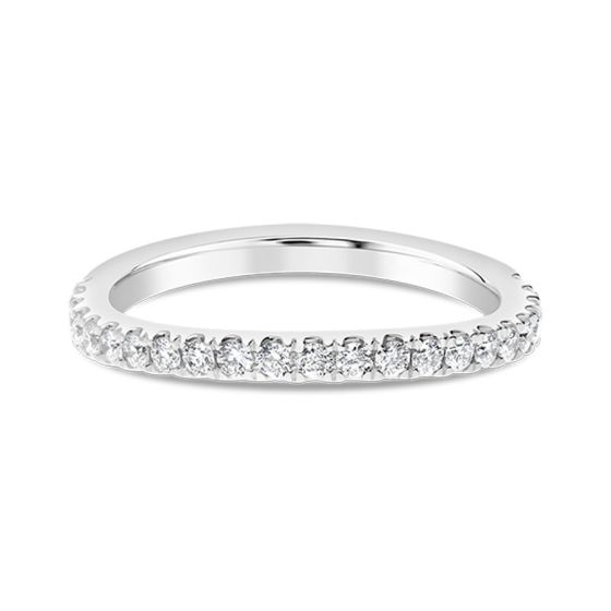 082473 Gabriel & Co. 18K White Gold Diamond Wedding Band