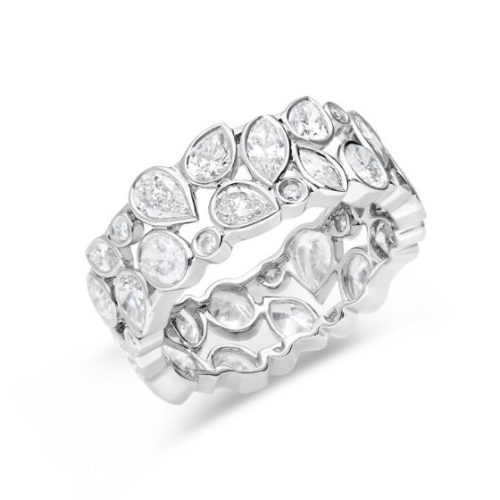 Robert Procop Platinum Multi Cut Diamond Eternity Ring 125640