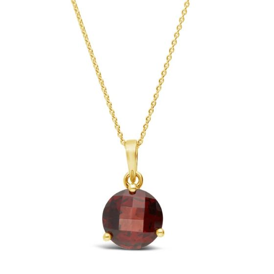 James Free Jewelers 14K Yellow Gold Garnet Pendant
