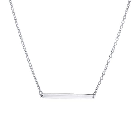 James Free Small Sterling Silver Bar Necklace