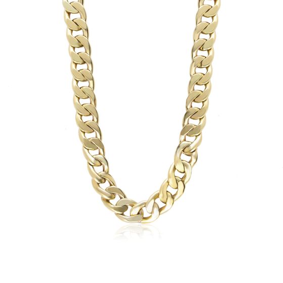 James Free 14k Yellow Gold Cuban Link 10MM Link Chain