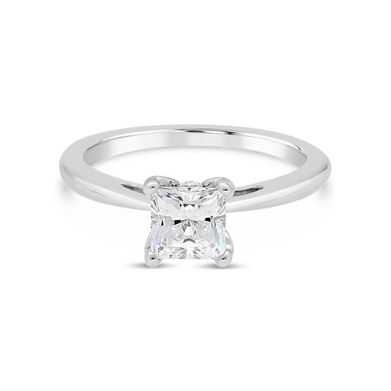 Ritani 18K White Gold Princess Cut Solitaire Engagement Ring Setting	