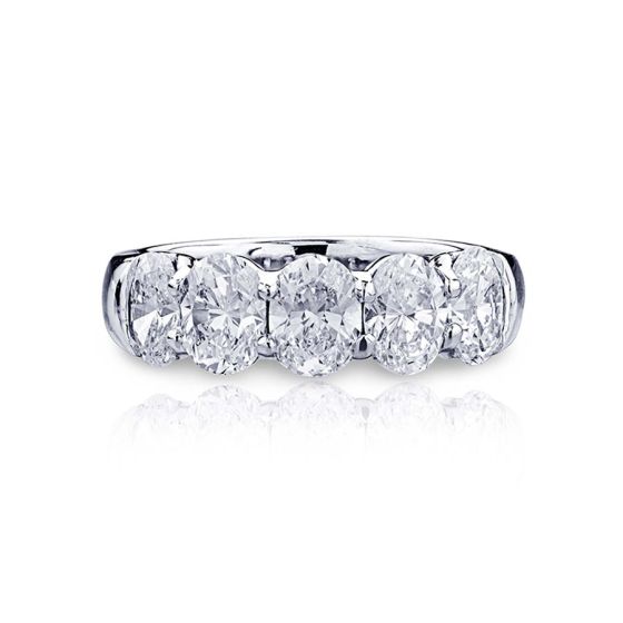 5115-001 JB Star 5 Oval Diamond Ring In Platinum 