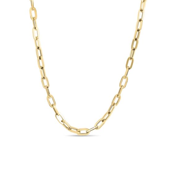 Roberto Coin 18K Yellow Gold Designer Gold Paper Clip Necklace