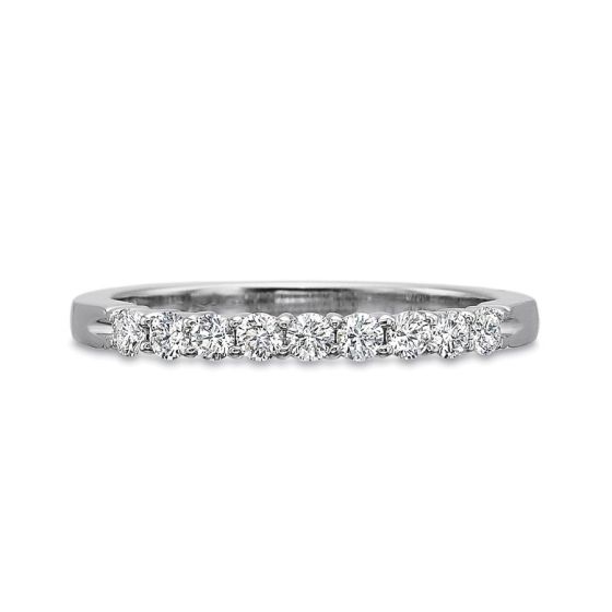 Prescision Set 18K White Gold Nine Diamond Band 621528W