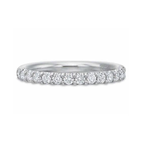 Prescision Set 18K White Gold Comfort Fit 15 Diamond Band 627328W