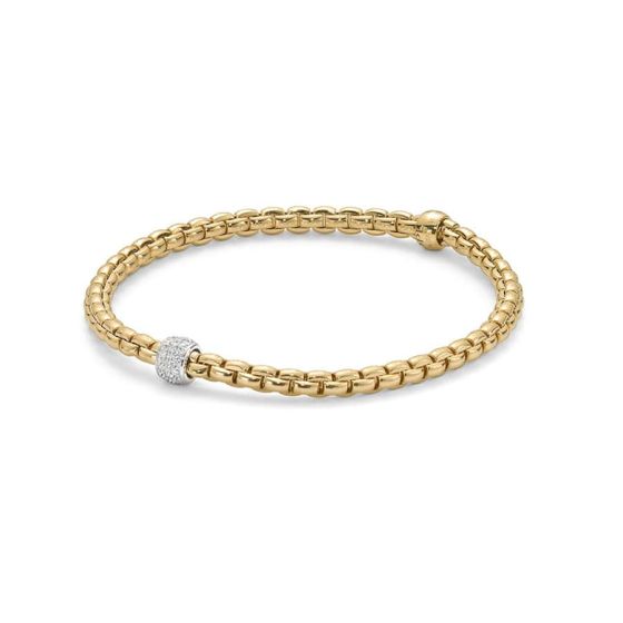 FOPE Eka 18K Yellow Gold Bracelet 733BPAVE-Y
