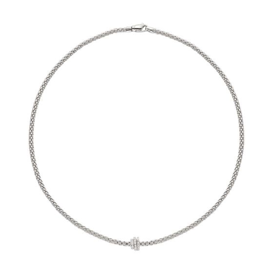 FOPE Flex'it 18K White Gold Necklace 744C PAVE-W